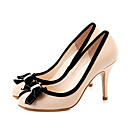 Top Quality Real Leather Upper High Heels Closed-toes With Bowknot Fashion Shoe (0985-L6)