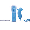 Remote and Nunchuk Controller + Case for Wii (Blue)