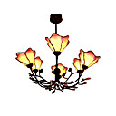 Lotus Tiffany 6-light Chandelier (0923-TF-P31)