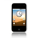 + V3 gps wifi java cuádruple banda androide sistema WCDMA (3G) de la cámara bluetooth 3,5 pulgadas de pantalla táctil teléfono celular negro (tarjeta