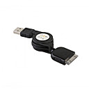 datos retráctil USB + cable de carga para todos los ipod / iphone (70 cm de cable-) (hf180)