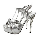 Real Leather Upper High Heels Platform With Bowknot Fashion Shoe (0985-HKD3)