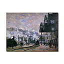Handmade Saint Lazare Station, the Western Region Goods Sheds painting by Claude Monet(0192-YCF103475)