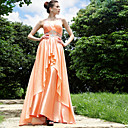 Empire Straps Floor-length Sleeveless Satin/ Elastic Silk-like Satin Quick Delivery Dress (OFGH531)