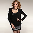 l'épaule de perles recueillies long blazer manches / blazers pour femmes (ff-d-bi0736126)