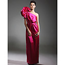 Stretch Satin Sheath/ Column One Shoulder Floor-length Evening Dress inspired by Naomi Campbell