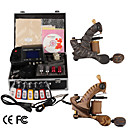 Damascus Hand-made 2 Tattoo Machines Kit with Superior LED Power Supply