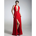 Chiffon Sheath/ Column V-neck Evening Dress inspired by Blake Lively at Emmy Award