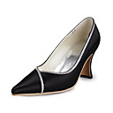 Top Quality Satin Upper High Heel Closed-toes With Rhinestone Wedding Shoes/ Bridal Shoes