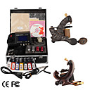 Damascus Hand-made 2 Tattoo Machines Kit with Superior LED Power Supply