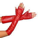 100% Sheep Skin / Finger Open Long Style Leather Glove /  Women's Fur & Leather (FF-BI0736010)