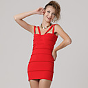 TS Multi-Strap Pleated Bodycon Dress