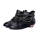 topkwaliteit pu bovenste lage hakken korte laars met beading mode-schoen (0987-c30751)
