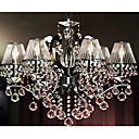 Iron Chrome 6-light K9 Crystal Chandelier With Lamp Shade (0835-AD88121)