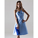 A-line Spaghetti Straps Knee-length Taffeta Bridesmaid/ Wedding Party/ Cocktail Dress