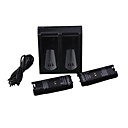 Double Station de Chargement + Batteries pour Wiimote - Noir
