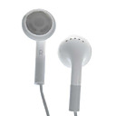 Stereo Earphones + Volume Control (White)
