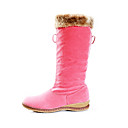 schoenleest platte laars met imitatie wol mode-schoen (0987-xa3421)