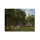 Stretched Handmade The House in the Forest Painting  by Camille Pissarro (0192-YCF103940)
