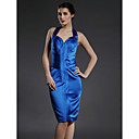 Sheath/ Column Halter Knee-length Satin Mother of the Bride Dress (FSH0158)
