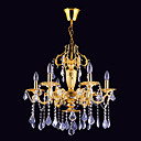 6-light Gold Color Bright Chrome K9 Crystal Chandelier (1069-J9862-D6)