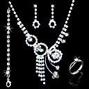 aleación preciosa con diamantes de imitación joyería de la boda nupcial set (0986-l20111211472)