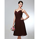 Clearance!A-line Spaghetti Straps Sweetheart Knee-length Satin Bridesmaid/ Wedding Party Dress
