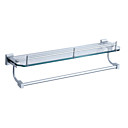Bathroom Accessories Aluminum Glass Shelf With Tower Bar(1018-J57-1)