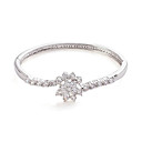 la mode cz zircon cubique et laiton avec bracelet plaqué platine (0801-hyb0047)