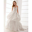 Ball Gown Strapless Sweep/ Brush Train Sex and the City Wedding Dress