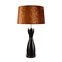 Elegant Table Light with Brown Pleuche Lampshade (E27 Bulb Base)