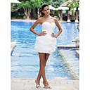 Ball Gown Sweetheart Short/ Mini Satin Organza Weddding Dress
