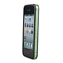 Stylish Protective Bumper Infinite Loop Frame Case for iPhone 4 (Black - Translucent Green)