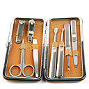 roestvrij staal nagelknipper manicure kit 8st-bruin