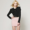 la main de perles encolure plissée shoudler long blazer manches / outerwears femmes (ff-b-ca0859010)