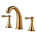 Ti-PVD Widespread Two Handles Bathroom Sink Faucet(QH00305-0599)