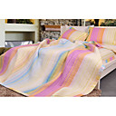 Stripe Bedspread 3pcs Set (Pink)(1418)