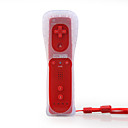 2-in-1 MotionPlus Remote Control + Protective Silicon Case for Wii/Wii U (Red)