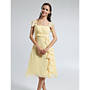 A-line Straps Knee-length Chiffon Bridesmaid Dress