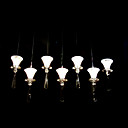 colgante de cristal contemporáneo con 7 luces