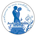 Personalized Favor Stickers - Bride and Groom (pack of 90)