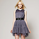 Violet Chiffon Layered Dress