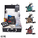 Três armas kits tattoo com lcd de energia e 40 cores de tinta