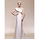 Taffeta Trumpet/Mermaid One Shoulder Floor-length Evening Dress inspired by Renee Bargh