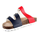 leatherette superior plana chinelos calcanhar com fivela de lua de mel / sapatos casuais (1177-L1049)