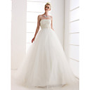 Ball Gown Strapless Floor-length Tulle Wedding Dress