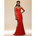 raso trompeta / sirena strapless barrido / cepillo tren vestido de noche inspirados por Sandra Bullock en la 83a oscar