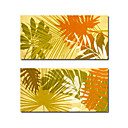 Hand-painted Abstract Oil Painting with Stretched Frame - Set of 2
