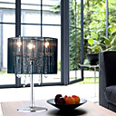 Last 1 Pieces Clearance Sale!40W Crystal Drop Table Light with 3 Lights in Black