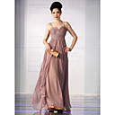 Sheath/ Column Spaghetti Straps Floor-length Silk Satin Ready-to-Wear Evening/ Prom Dress